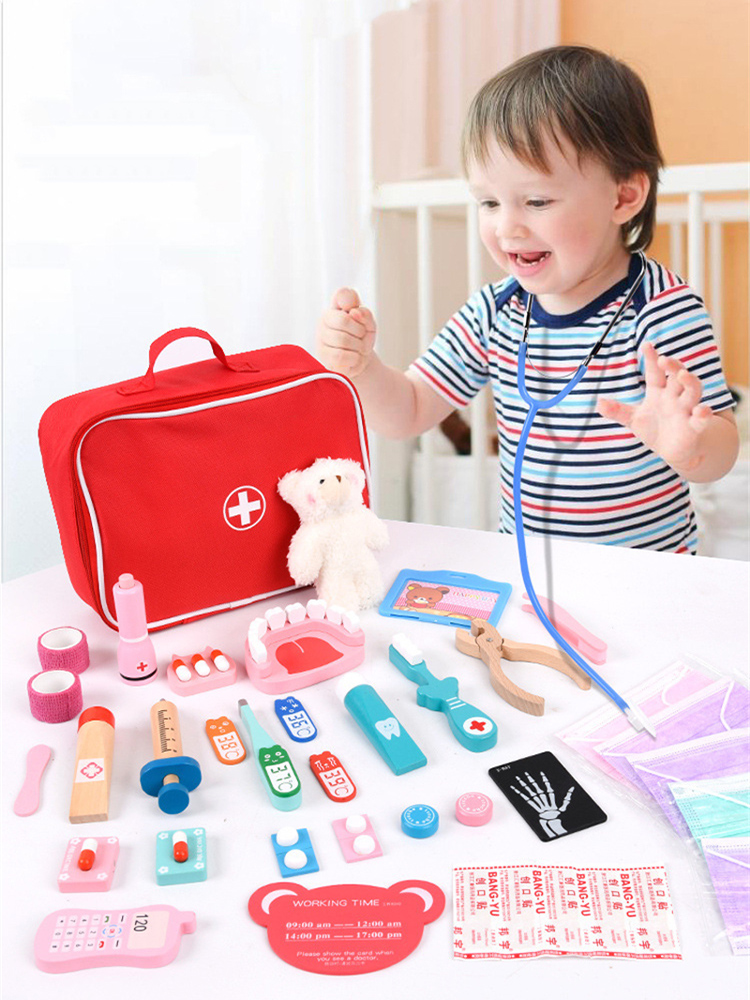 ごっこ遊びお医者さんおもちゃ木製シミュレーション歯医者チェッ - Kids Doctor Education のレビューと価格