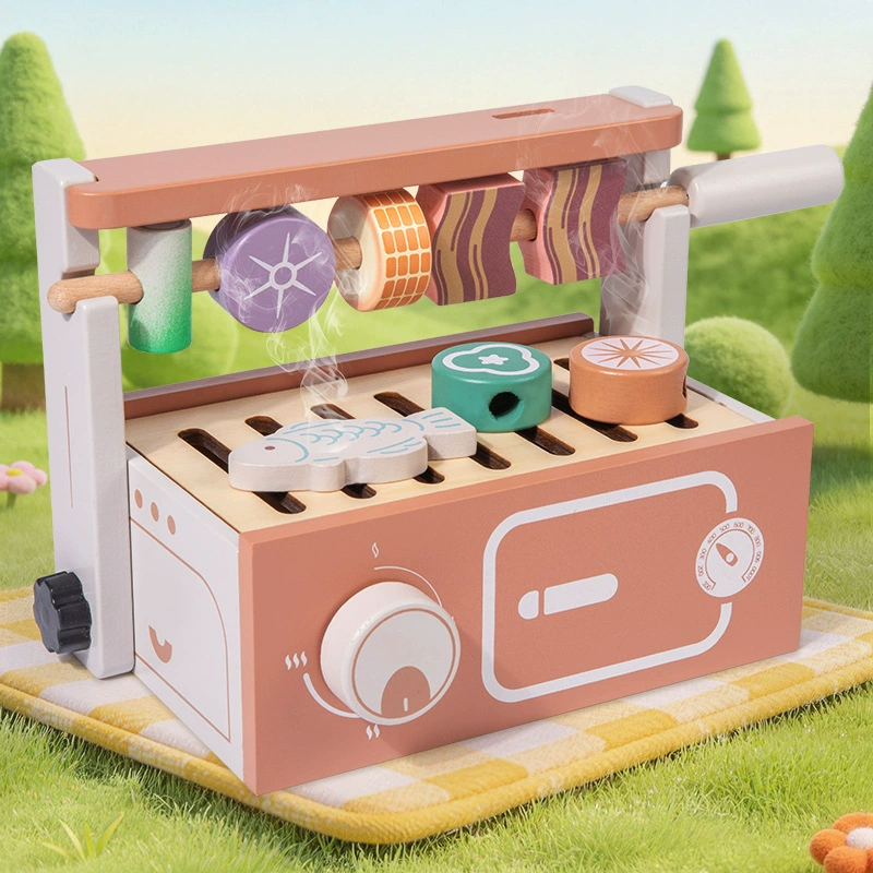 木製ごっこ遊びBBQグリルセット 子供用キッチンBBQおもち - Kids Without Education のレビューと価格