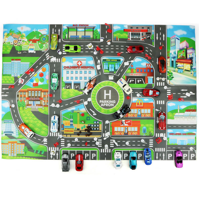知育玩具 130*100cm ロードマット Ffic カーマ - Kids Educational Mat のレビューと価格