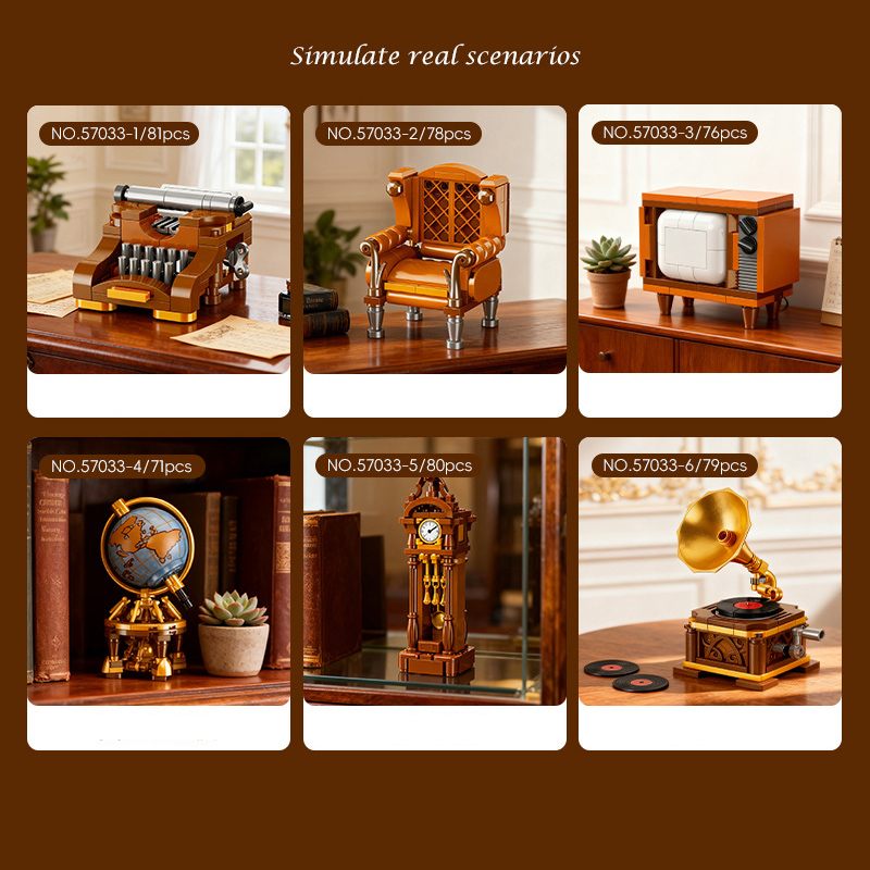 クラシックレトロアイデアブロックモデルタイプライターソファテ - Educational Globe For Kids のレビューと価格