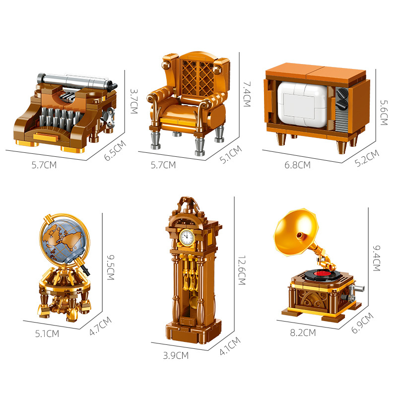 クラシックレトロアイデアブロックモデルタイプライターソファテ - Educational Globe For Kids のレビューと価格
