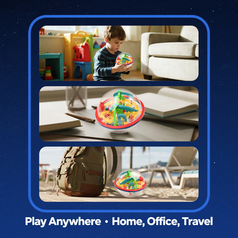 3D マジックボールラビリンス頭の体操スマートパズル 100 - Educational Globe For Kids のレビューと価格