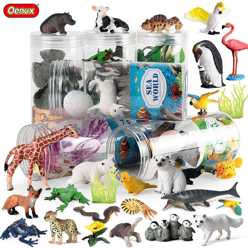 Oenux ミニチュア動物セット野生の海洋生物ファーム恐竜  - Kids Without Education のレビューと価格