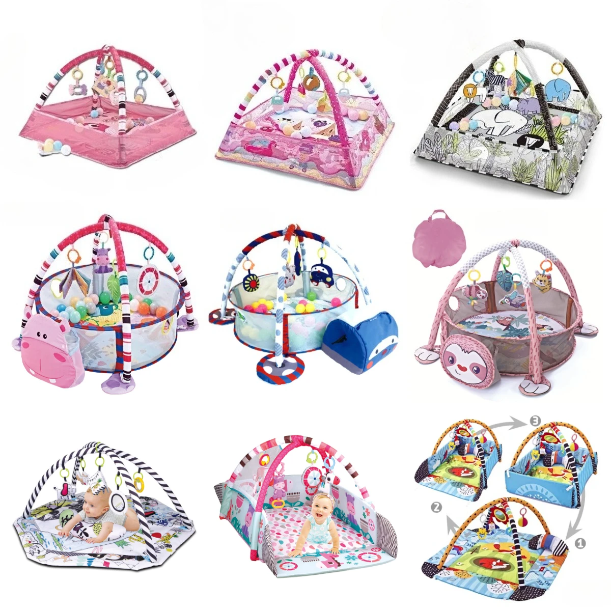 子供用教育フィットネスフレーム、プレイマットラック、クロール - Kids Educational Mat のレビューと価格