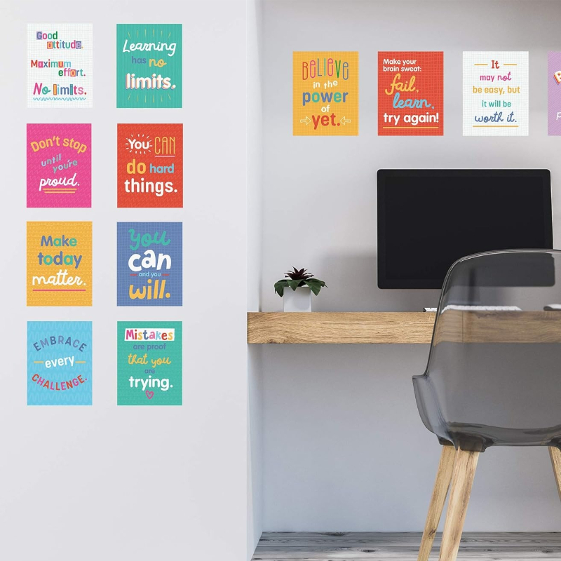 教育的成長マインドセットポスターと感動的なポスターは、掲示板 - Kids Educational Posters のレビューと価格