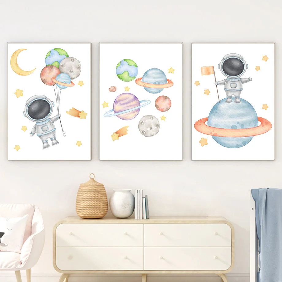 カスタム名入りロケット宇宙飛行士アルファベット宇宙ウォールア - Kids Education System のレビューと価格