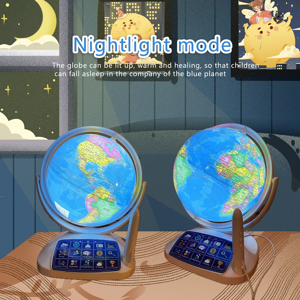 ARインタラクティブスマートグローブキッズ3Dポイントリード - Educational Globe For Kids のレビューと価格